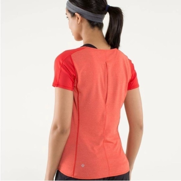 Lululemon Run: Fast Track Short Sleeve Top Love Red Size 12 - Picture 8 of 10